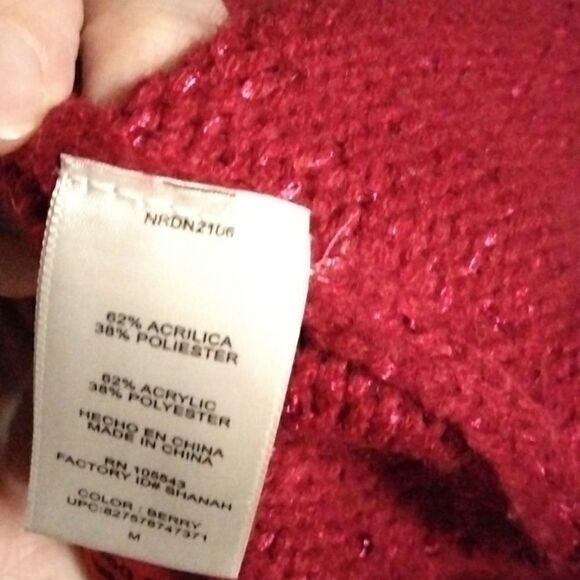 NARCISCO Rodriguez For Design Nation Sweater Woman's Size Medium Pink Sequins - Picture 7 of 13